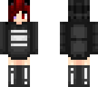 cat girl red and black hair edit