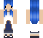 cute blue haired girl