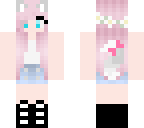 cute pink wolf girl