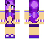 purple hair girl swimsuit