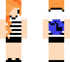 chibi redhead music girl