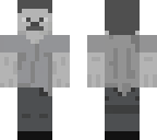 black and white steve