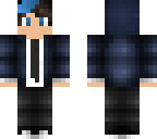 blue hair suit