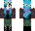 blue haired camo girl