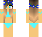 blue swimsuit