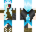 blue winged robot girl
