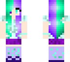 green and purple girl