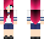 pink haired school girl