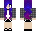 blue purple ombre girl