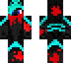 neon blue wolf halloween version