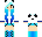 blue panda girl changed