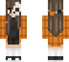orange skeleton halloween girl