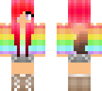 wolf rainbow girl