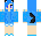 blue cat girl