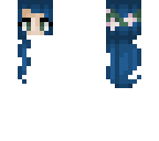 blue hair base with garland