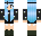 blue haired girl