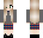 blonde girl with pnt skirt