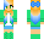 blue haired baseball girl