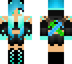blue ninja cat girl