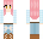fall girl with pink hair