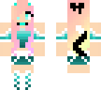 kawaii pink and blue cat girl