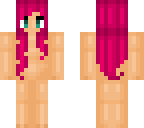 long curly magenta hair girl skin base
