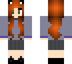 red haired schoolgirl with cat ears