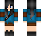 warrior girl - blue