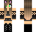 black cat girl with green eyes