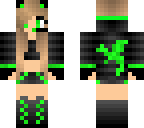 neko gamer girl green