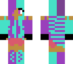 aqua and purple