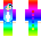 better cute girl in a rainbow dino costume