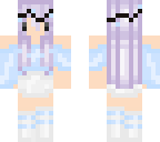 chibi blue and white girl
