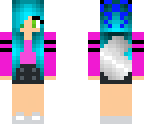 cute blue hair wolf girl