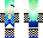 fancy green haired girl