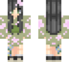 green kimono girl not shaded