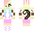 ella in her choclet and esterbunny close