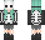 skull mask girl with skeleton onesie
