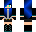 blue haired cool girl