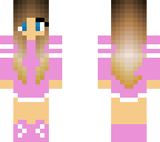 pink girl with blonde ombre tips