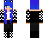 blue haired cat girl skull