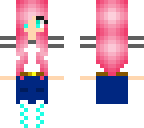 hot girl with pink hair