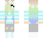 blue rainbow girl