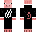 pig w hite and black fire hoodie 