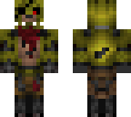 withered golden foxy with red eye