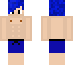 blue haired swimmer with reps