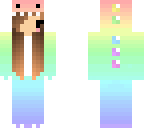 chibi in a rainbow onecie