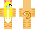orange cat hoodie girl