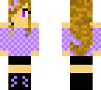 purple checker bow
