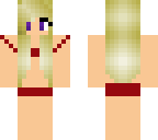 red swim suit
